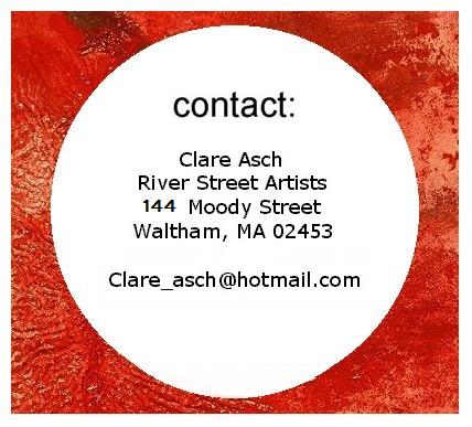 Contact information for Boston area artist Clare Asch